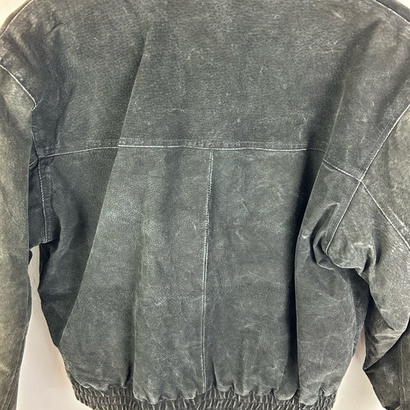 GIANNI VELENTE GENUINE LEATHER Jacket Italian Fashion Size Large Vintage - Picture 7 of 8